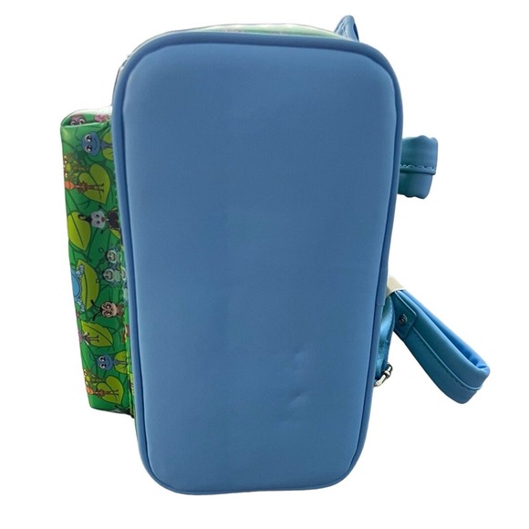 NWT Loungefly Disney Pixar It’s A Bugs Life Mini Faux Leather Green Backpack - Picture 5 of 11